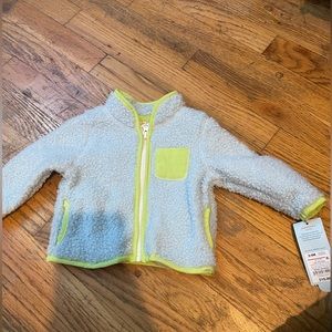 Infants 3-6M Teal Sherpa Jacket
